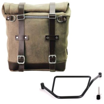 Borsa laterale Scram in Crosta di Cuoio 22L-30L + Telaio BMW F450GS SX