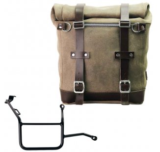 Borsa laterale Scram in Crosta di Cuoio 22L-30L + Telaio BMW F900GS DX