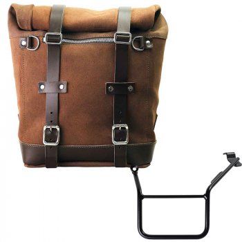 Borsa laterale Scram in Crosta di Cuoio 22L-30L + Telaio BMW F900GS SX