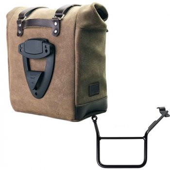 Borsa laterale Scram in Crosta di Cuoio 22L-30L + Telaio BMW F900GS SX