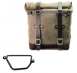 Borsa laterale Scram in Crosta di Cuoio 22L-30L + Telaio Honda GB350S DX