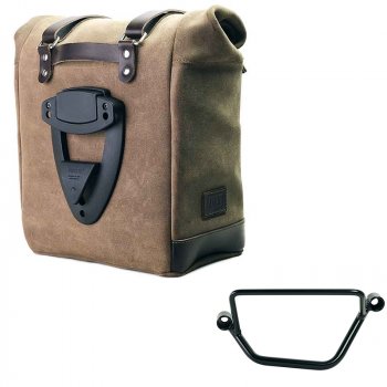 Borsa laterale Scram in Crosta di Cuoio 22L-30L + Telaio Honda GB350S SX