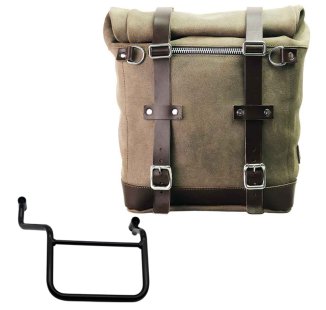 Borsa laterale Scram in Crosta di Cuoio 22L-30L + Telaio Honda Transalp 750 (2023 in poi) DX