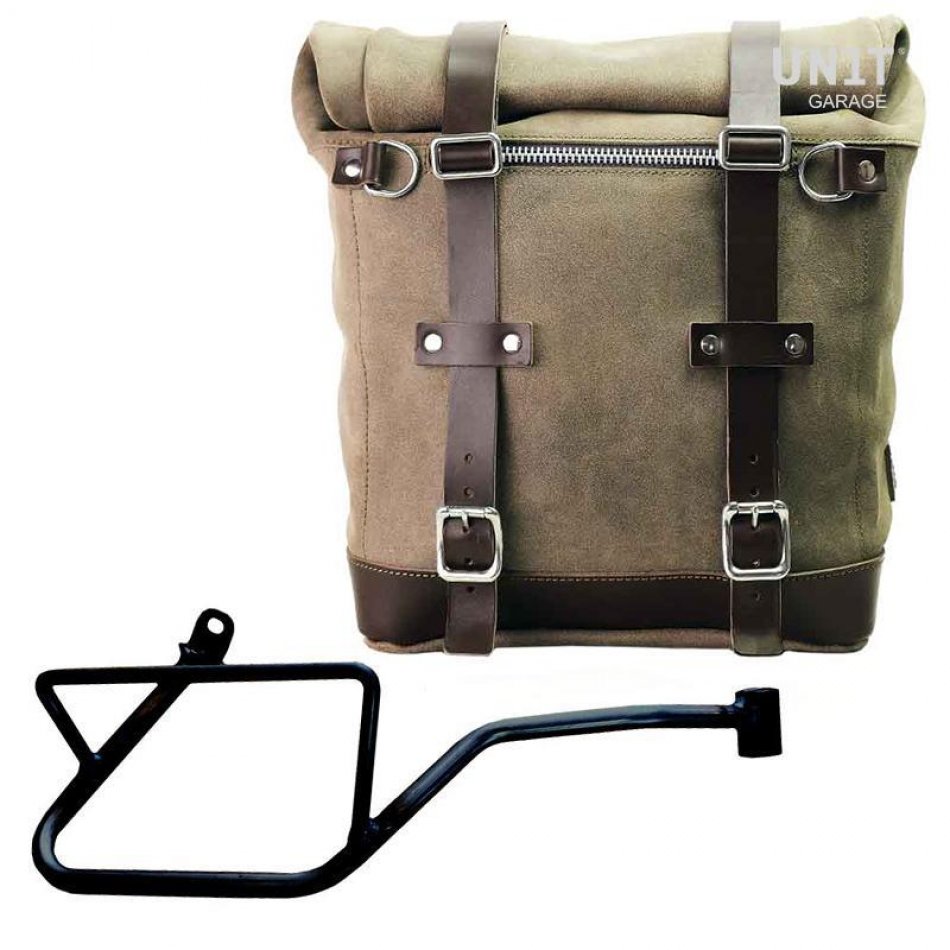 Borsa laterale Scram in Crosta di Cuoio 22L-30L + Telaio Moto Guzzi V7 EURO5 PLUS (2025 in poi) DX