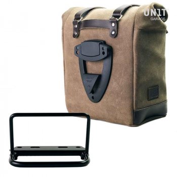 Borsa laterale Scram in Crosta di Cuoio 22L-30L + telaio Royal Enfield