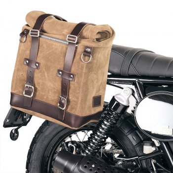 Borsa laterale Scram in Crosta di Cuoio 22L-30L + Telaio Royal Enfield Bear 650