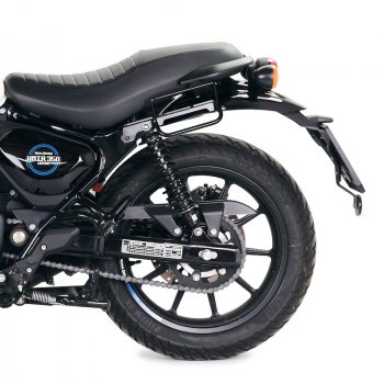 Borsa laterale Scram in Crosta di Cuoio 22L-30L + Telaio Royal Enfield Hunter 350 SX