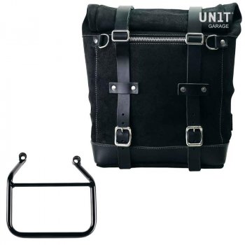 Borsa laterale Scram in Crosta di Cuoio 22L-30L + Telaio Thriumph Speed 400 & Scrambler 400 X DX (Solo compatibile con nostro scarico basso codice:4206Low)