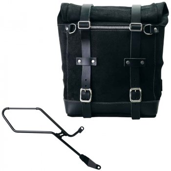 Borsa laterale Scram in Crosta di Cuoio 22L-30L + Telaio Triumph Bonneville Bobber DX