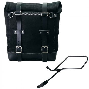 Borsa laterale Scram in Crosta di Cuoio 22L-30L + Telaio Triumph Bonneville Bobber SX