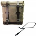 Borsa laterale Scram in Crosta di Cuoio 22L-30L + Telaio Triumph Bonneville Bobber SX