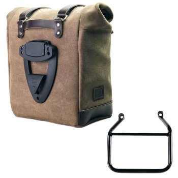 Borsa laterale Scram in Crosta di Cuoio 22L-30L + Telaio Triumph Speed 400 & Scrambler 400 X SX