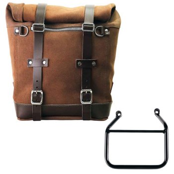 Borsa laterale Scram in Crosta di Cuoio 22L-30L + Telaio Triumph Speed 400 & Scrambler 400 X SX