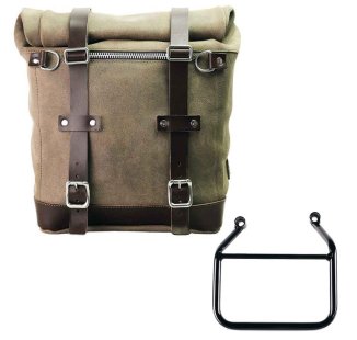 Borsa laterale Scram in Crosta di Cuoio 22L-30L + Telaio Triumph Speed 400 & Scrambler 400 X SX