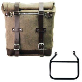 Borsa laterale Scram in Crosta di Cuoio 22L-30L + Telaio Triumph Speed 400 & Scrambler 400 X SX