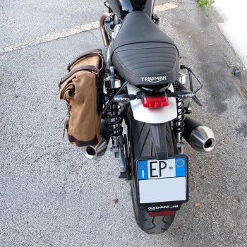 Borsa laterale Canvas + telaio sx Triumph Speed Twin 
