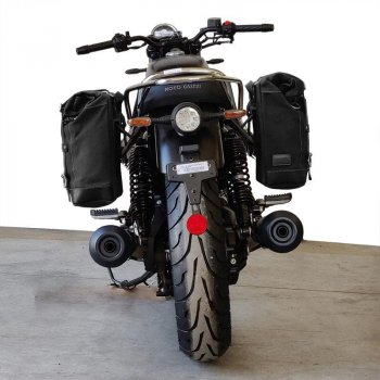Borsa laterale in crosta di cuoio + Telaio Guzzi V7.850 DX