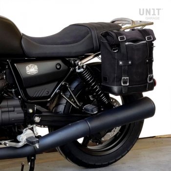 Borsa laterale in crosta di cuoio + Telaio Guzzi V7.850 SX