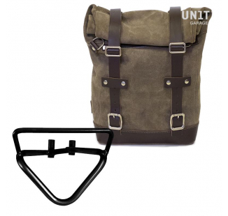 Borsa laterale in Crosta di cuoio + telaio husqvarna 401 Destro (2020 in poi)