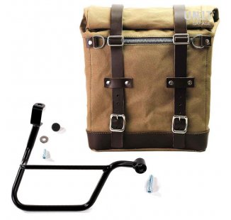Borsa laterale Scram in Canvas 22L-30L + Telaio Triumph T120 Destro (2016 in poi)