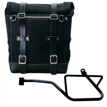 Borsa laterale Scram in Crosta di Cuoio 22L-30L + Telaio Guzzi V7_850 Sinistro