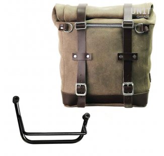 Borsa laterale Scram in Crosta di Cuoio 22L-30L + Telaio Guzzi V85 TT