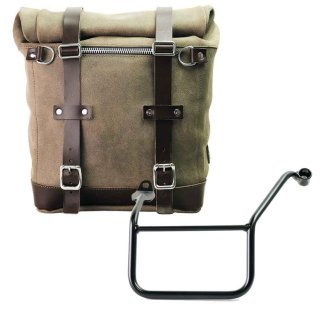 Borsa laterale Scram in Crosta di Cuoio 22L-30L + telaio Yamaha Sinistro