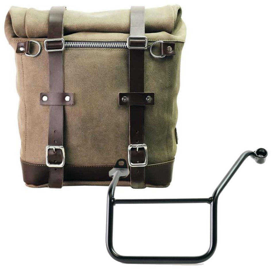 Borsa laterale Scram in Crosta di Cuoio 22L-30L + telaio Yamaha Sinistro