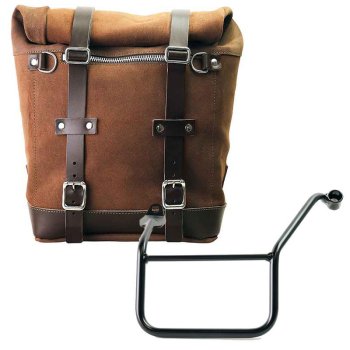 Borsa laterale Scram in Crosta di Cuoio 22L-30L + telaio Yamaha Sinistro