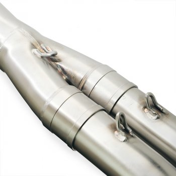 Collettore marmitta senza catalizzatore CF Moto 450MT (2024 in poi) in inox