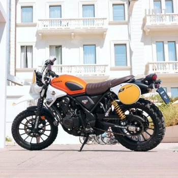 Copertina sella in cuoio marrone Honda CL