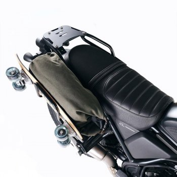 Copertina sella in cuoio nera Honda CL500 (sella lunga)