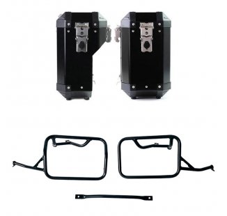 Coppia borse Atlas in Alluminio 40L+34L  + Telai per borse in alluminio BMW R12 NineT