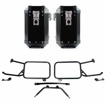 Coppia borse Atlas in Alluminio 40L+40L con Telai Moto Guzzi Stelvio (2024 in poi)