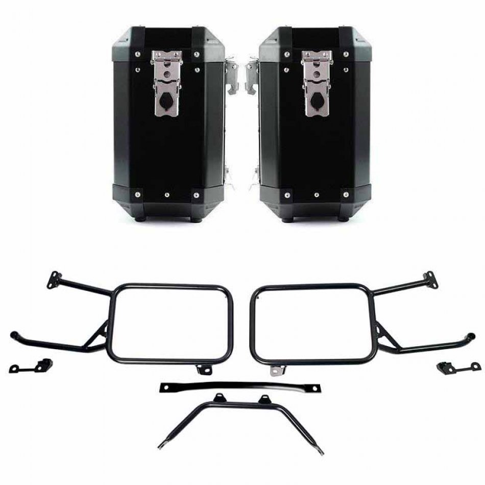 Coppia borse Atlas in Alluminio 40L+40L con Telai Moto Guzzi Stelvio (2024 in poi)