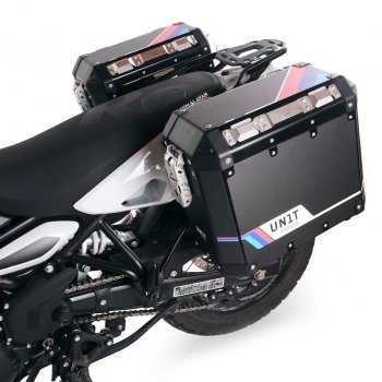 Coppia borse Atlas in Alluminio 40L+40L con Telai Royal Enfield Himalayan 450 per scarico originale (2024 in poi)