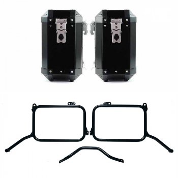 Coppia borse Atlas in Alluminio 40L+40L con Telai Royal Enfield Himalayan 450 per scarico originale (2024 in poi)