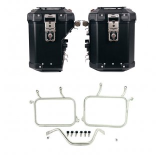Coppia borse Atlas in Alluminio 48L+41L + Telai Ducati DesertX per borse in alluminio Atlas