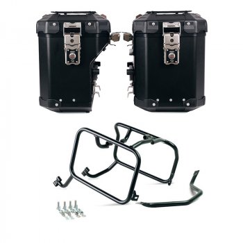 Coppia borse Atlas in Alluminio 48L+41L + Telai KTM per borse in alluminio Atlas