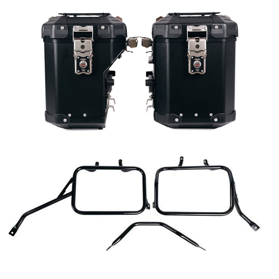 Coppia borse Atlas in Alluminio 48L+41L + Telai per borse in alluminio Triumph Tracker 400