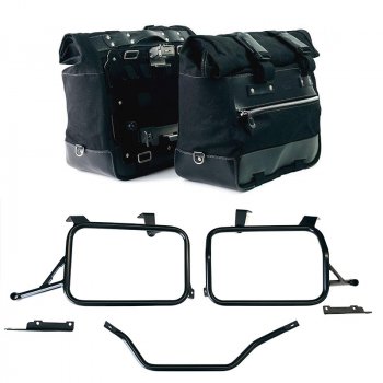 Coppia borse laterali Cult in Canvas 40L - 50L + Coppia piastre in Alluminio + Telai Honda CRF1100L Africa Twin & Adventure Sports (2024 in poi)
