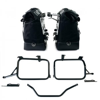 Coppia borse laterali Cult in Canvas 40L - 50L + Coppia piastre in Alluminio + Telai Honda CRF1100L Africa Twin & Adventure Sports (2024 in poi)