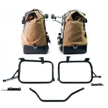Coppia borse laterali Cult in Canvas 40L - 50L + Coppia piastre in Alluminio + Telai Honda CRF1100L Africa Twin & Adventure Sports (2024 in poi)