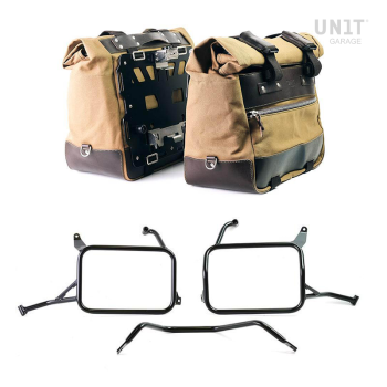 Coppia borse laterali Cult in Canvas 40L - 50L + Coppia piastre in Alluminio + Telai per borse in alluminio Atlas Yamaha Ténéré 700