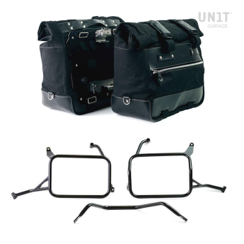 Coppia borse laterali Cult in Canvas 40L - 50L + Coppia piastre in Alluminio + Telai per borse in alluminio Atlas Yamaha Ténéré 700