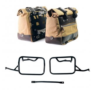 Coppia borse laterali Cult in Canvas 40L - 50L + Coppia piastre in Alluminio + Telai per borse in alluminio BMW R12 NineT