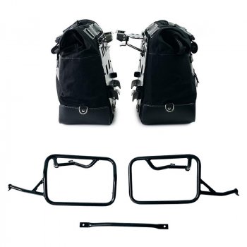 Coppia borse laterali Cult in Canvas 40L - 50L + Coppia piastre in Alluminio + Telai per borse in alluminio BMW R12 NineT