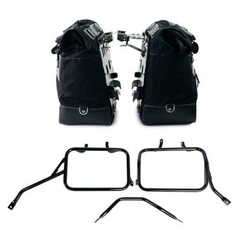Coppia borse laterali Cult in Canvas 40L - 50L + Coppia piastre in Alluminio + Telai per borse in alluminio Triumph Tracker 400