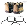 Coppia borse laterali Cult in Canvas 40L - 50L + Coppia piastre in Alluminio + Telai per borse in alluminio Triumph Tracker 400