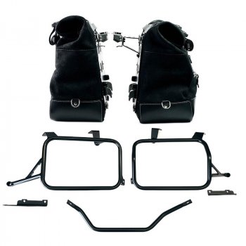 Coppia borse laterali Cult in Crosta di cuoio 40L - 50L + Piastra in Alluminio + Telai Honda CRF1100L Africa Twin & Adventure Sports (2024 in poi)